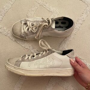 P448 White & Grey Sneakers